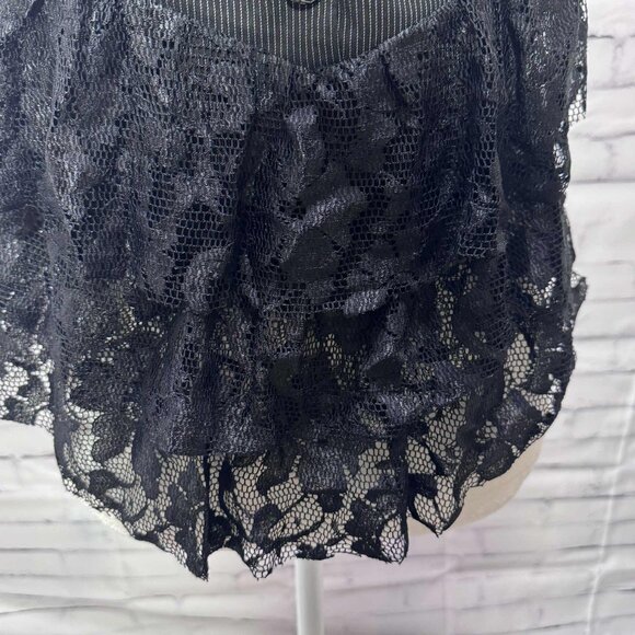 Y2K BKE Boutique Open Vest Ruffles Lace Women Size L - Picture 6 of 13